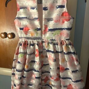 Floral Striped Kids Dress